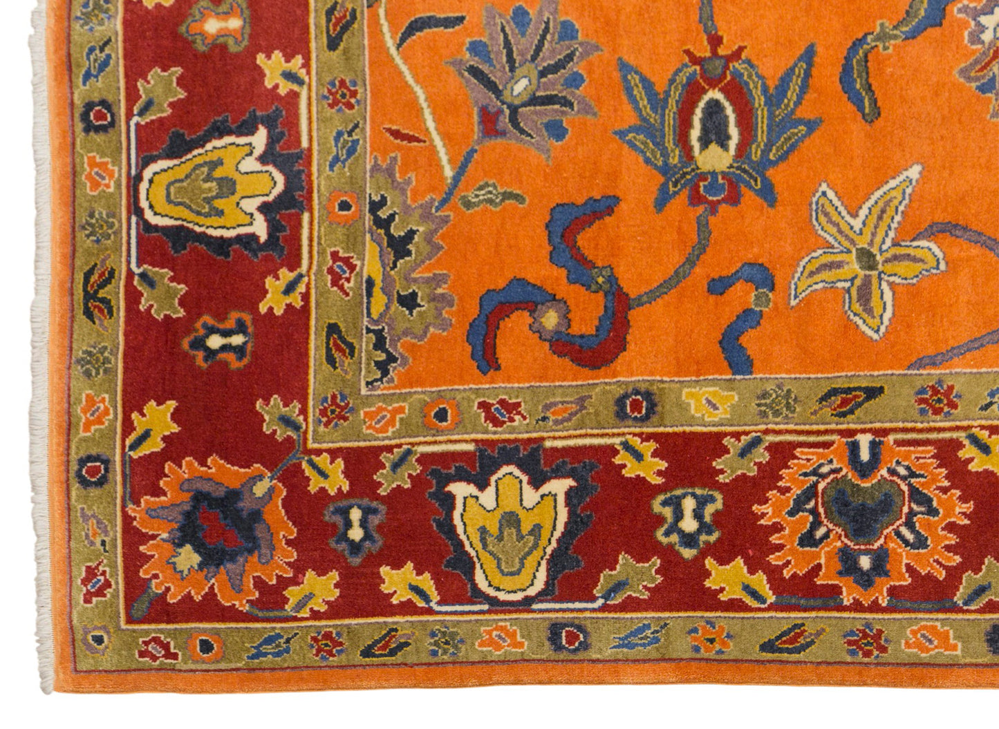 10 Year Old Handmade Wool Carpet, 10.2 x 12.1 ft (310 x 370 cm)