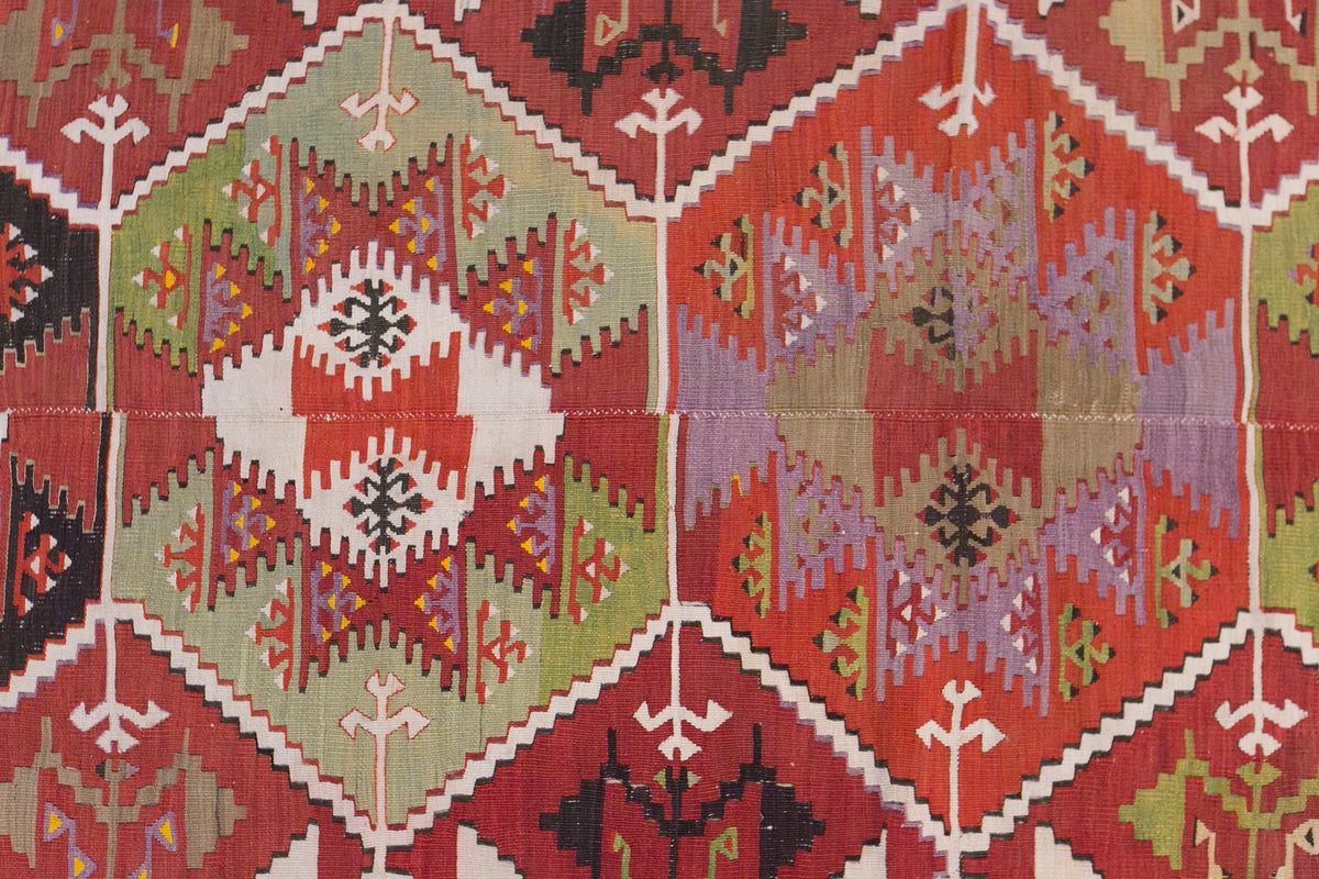Vintage Konya Kilim, 155 x 375 cm / 5.1 x 12 feet