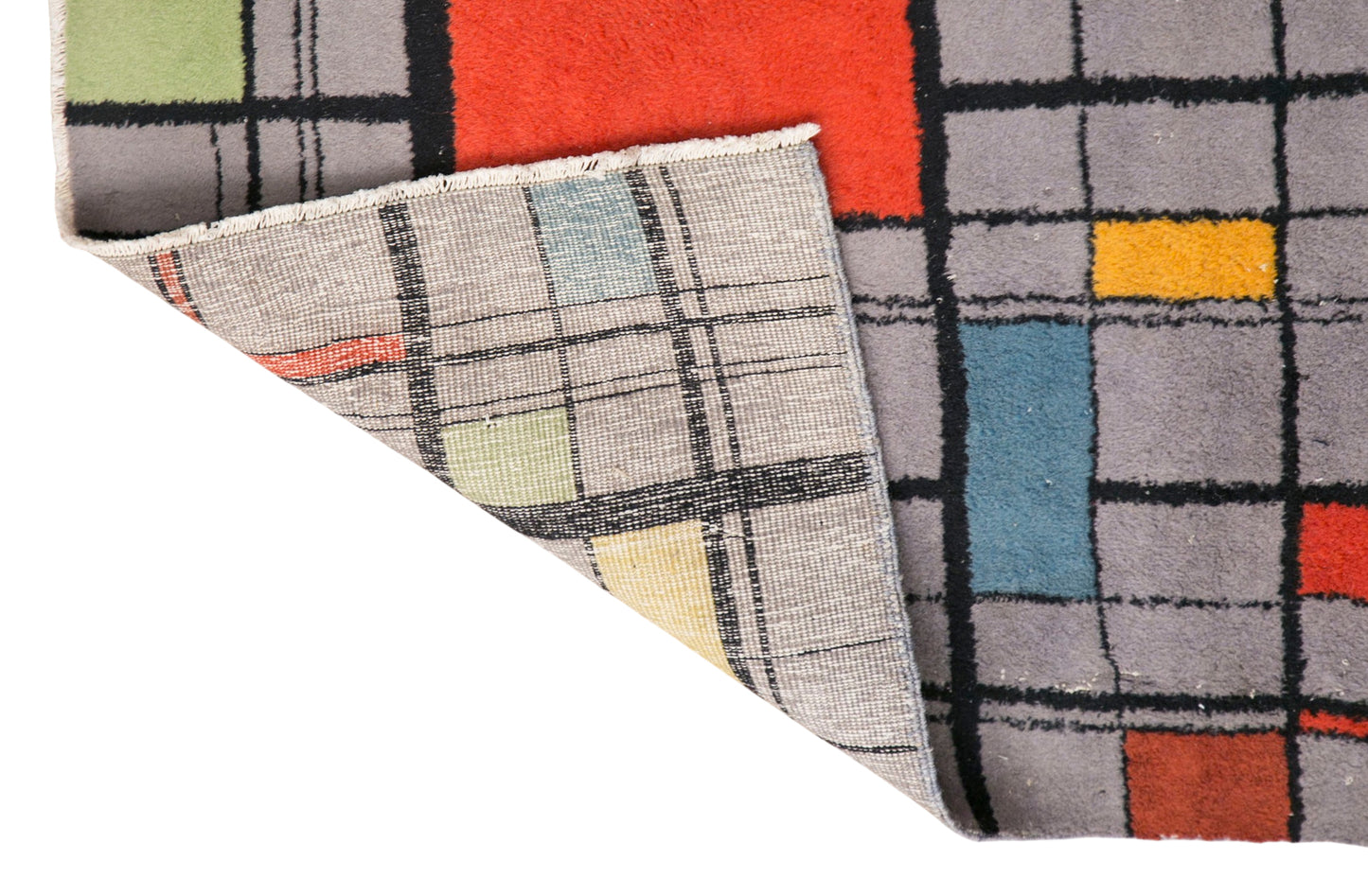 Modern Turkish Area Rug, 3.4x6.2 ft, 105x190 cm