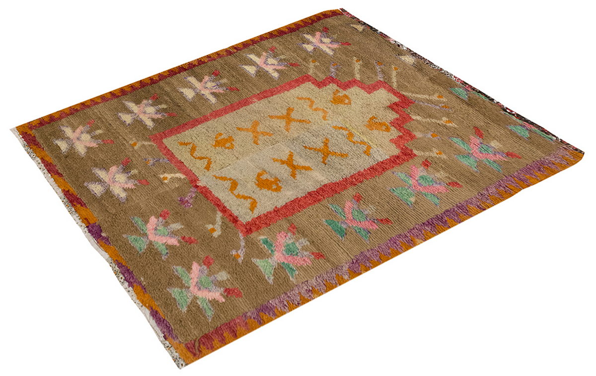 3'5"x4'6" ft Turkish Tulu,Tulu Rug, Karapınar Tulu Rug, Vintage Tulu 104 x 136 cm