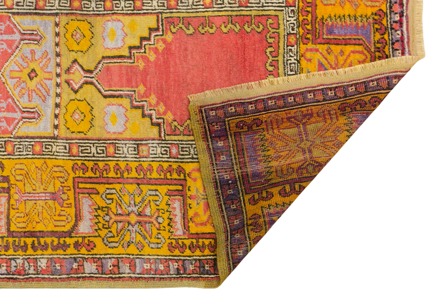 Vintage Konya Prayer Rug, 118 × 160 cm / 3.9 x 5.2 ft Handmade Wool Rug