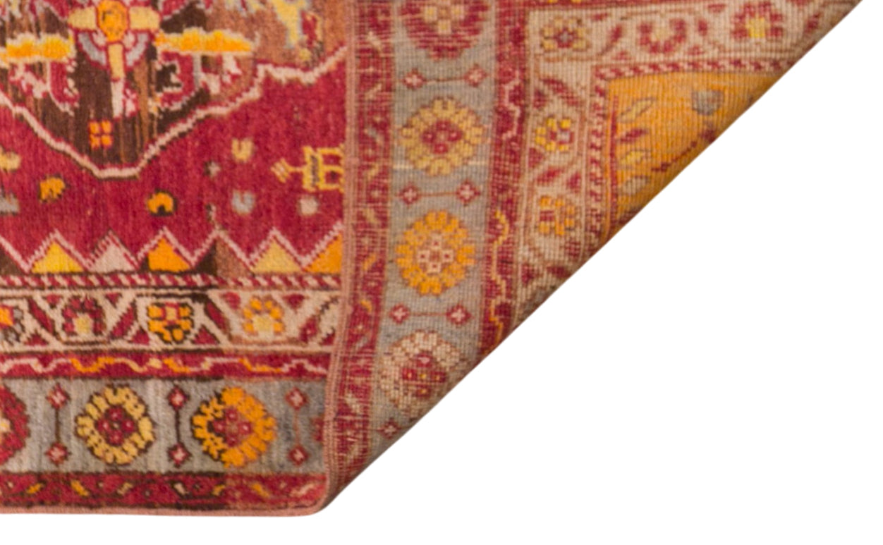 Vintage Turkish Rug, 95 × 140 cm / 3.1 x 4.6 ft Handmade Wool Rug