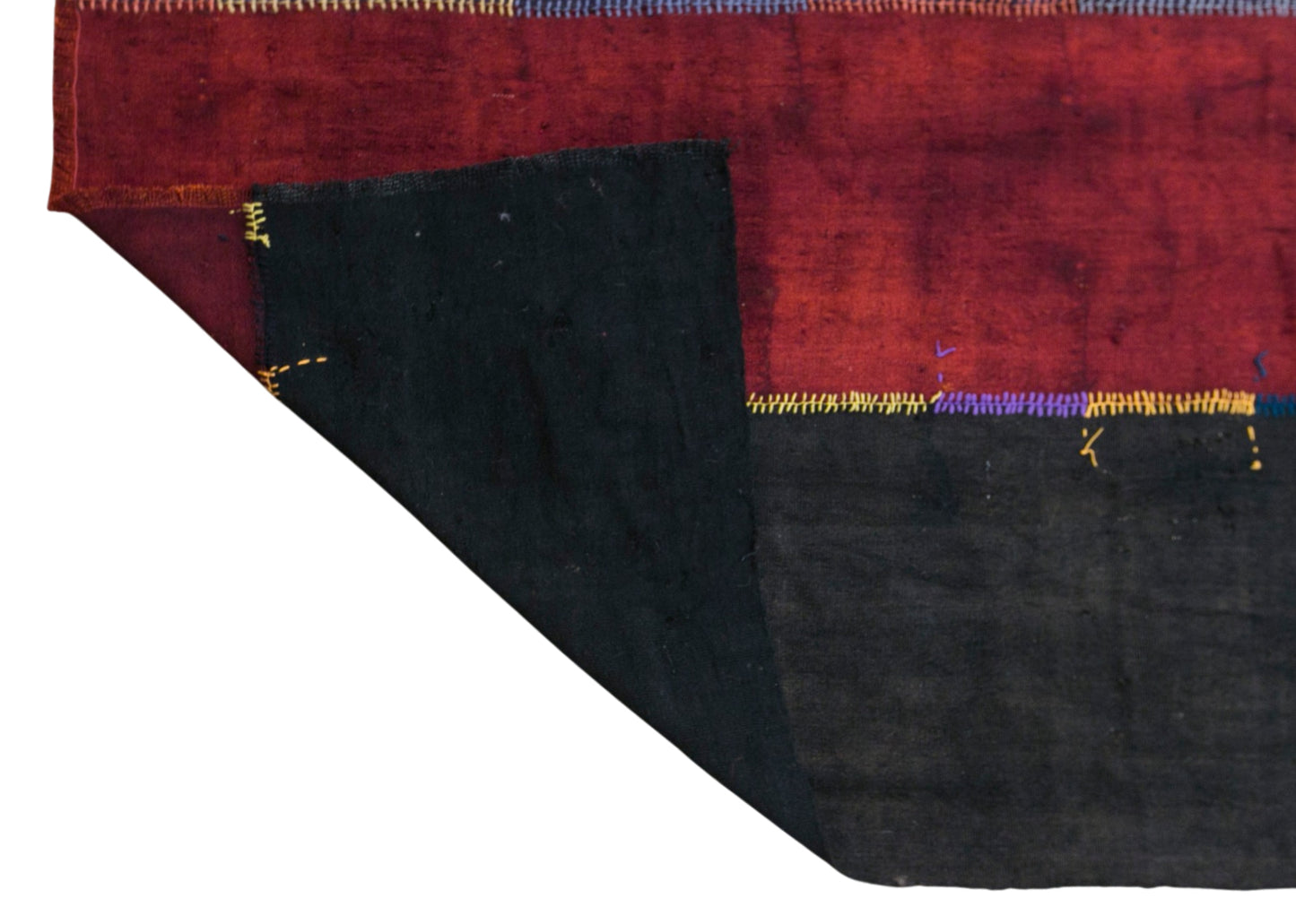 Vintage Konya Cihanbeyli Curtain Kilim Rug, 8 x 15 ft, 245 x 455 cm, Handwoven Turkish Wool Kilim