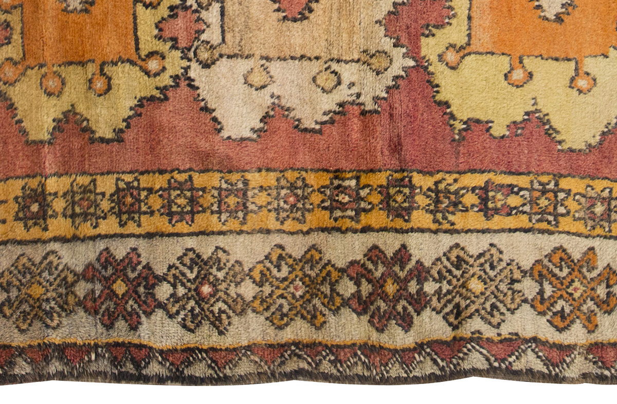 4'9"x7'3" ft Turkish Tulu,Tulu Rug, Karapınar Tulu Rug, Vintage Tulu 145 x 222 cm