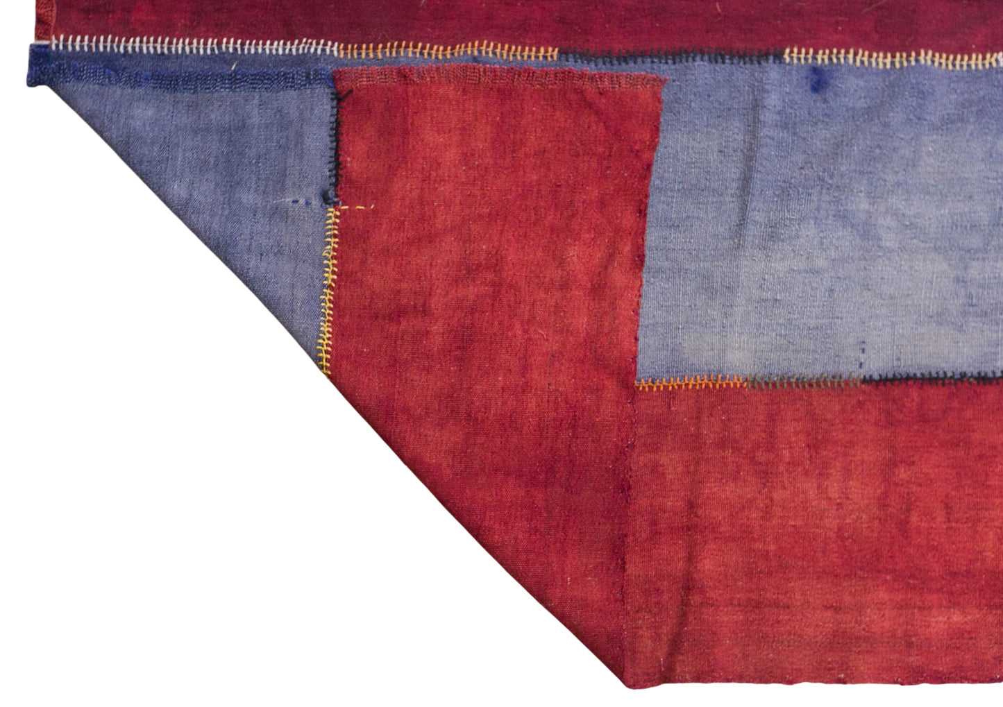 Vintage Turkish Curtain Kilim Rug, 6.7 x 15 ft, 205 x 458 cm, Handwoven Turkish Wool Kilim