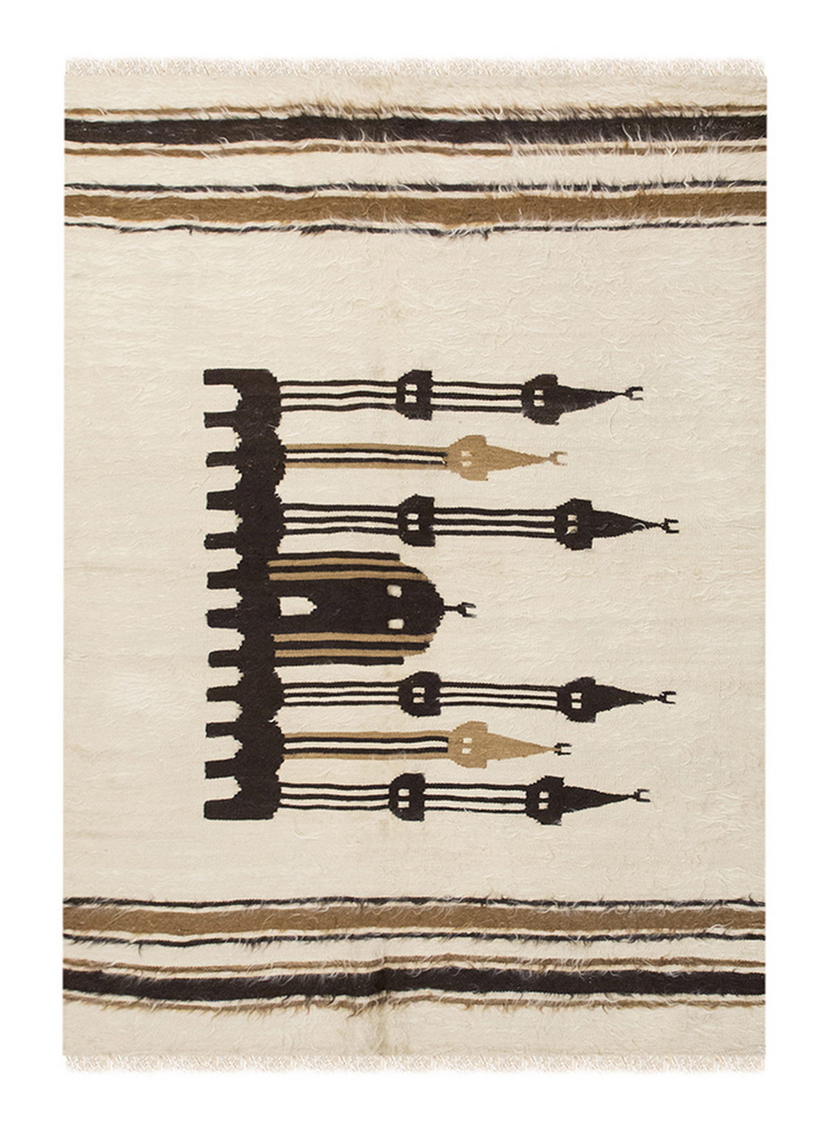 4x6, 4'5 x 6'3 ft, Siirt Blanket Kilim Rug, Siirt Blanket