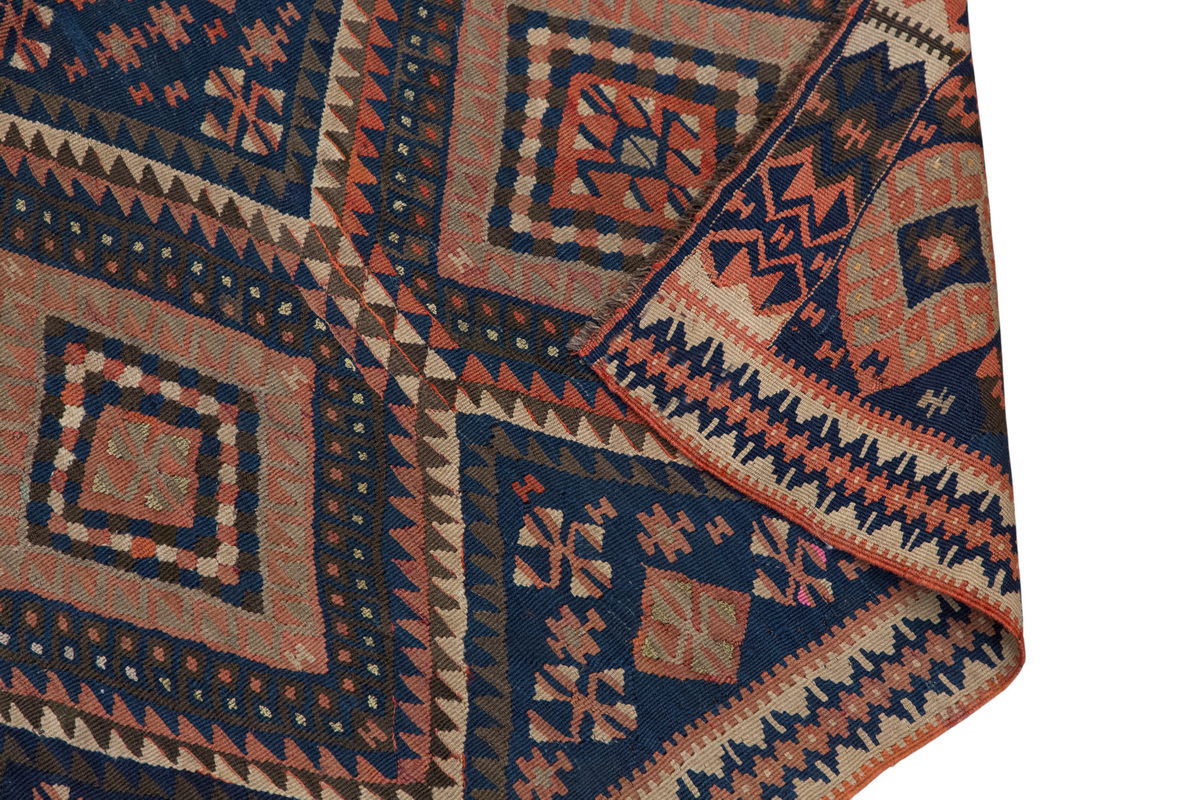 5.6 x 7.9 ft Kilim, Antique Kurdish Kilim