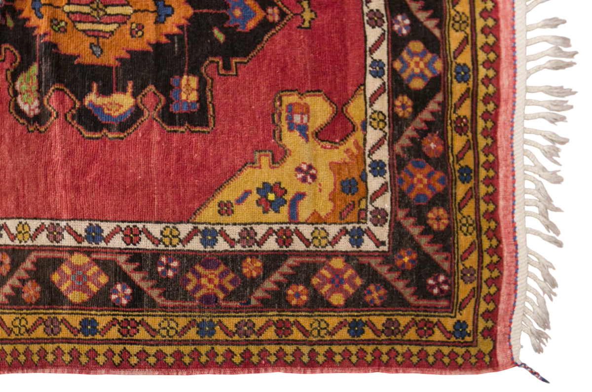 Vintage Konya Derbent Rug, 160 × 300 cm / 5.2 x 9.8 ft Rug, Handmade Wool Turkish Rug
