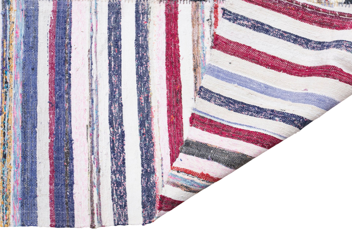 Vintage Turkish Minimal Kilim Rug, 210 × 255 cm / 6.9 x 8.4 ft Handmade Wool Flatweave Rug