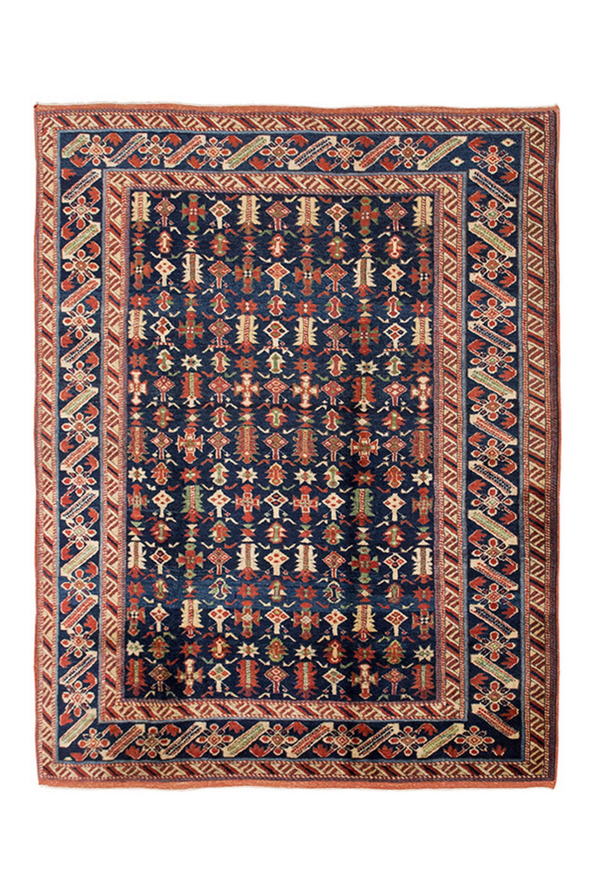 6x7 Caucasian Design Rug, Turkish Carpet, New Production Handmade Rug, 5'7 x 6'9 ft, 170x205 cm