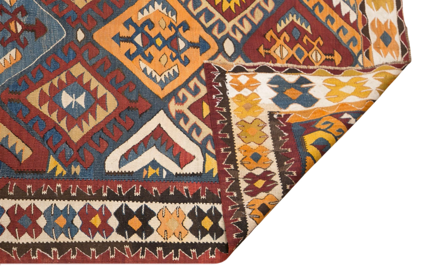 Antique Kilim Rug 5.3 x 8.9 feet 162 x 270 cm