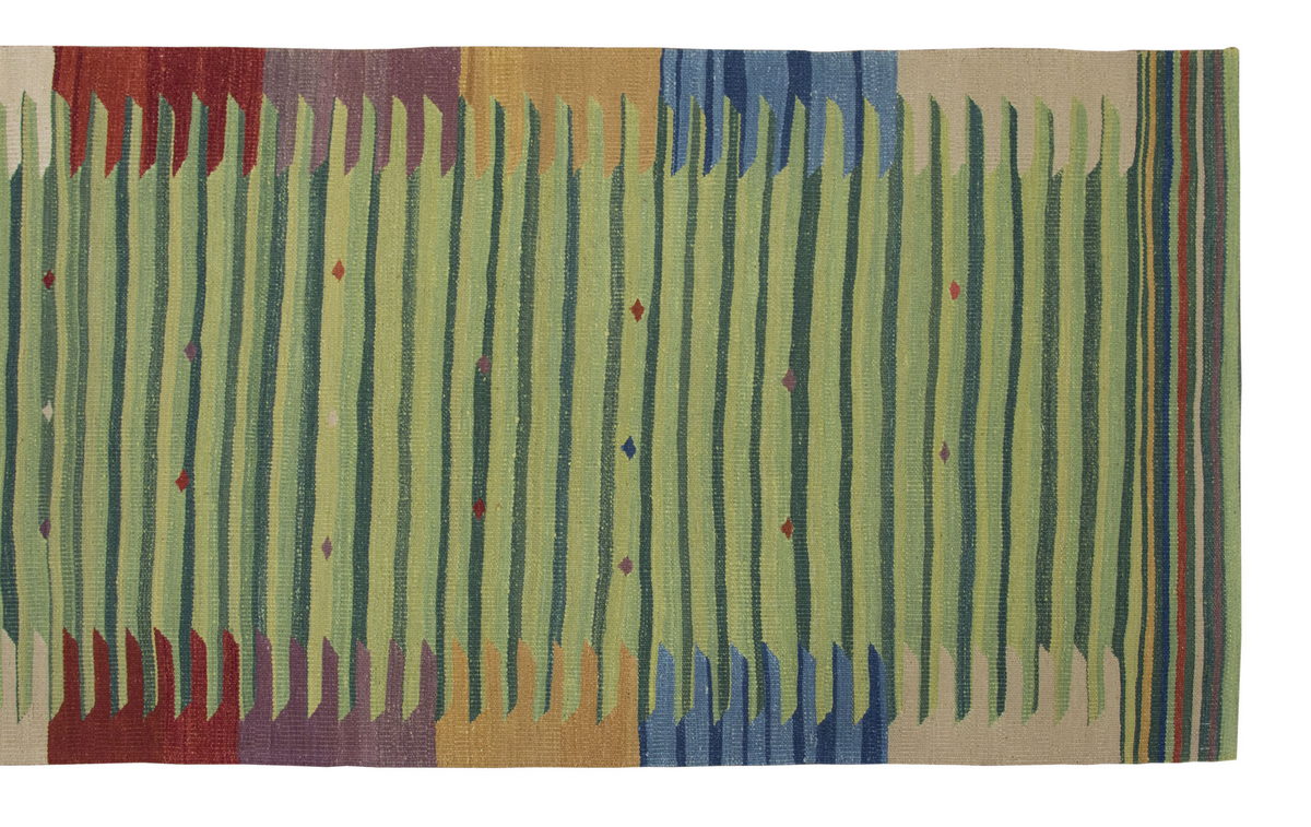 Handspun Wool Kilim Rug, New Kilim Rug,Natural Color Kilim, 2'7 x 9'7 feet Kilim, 3x10 Kilim Rug,Turkish Kilim Rug,Oushak Kilim,Handwoven Kilim