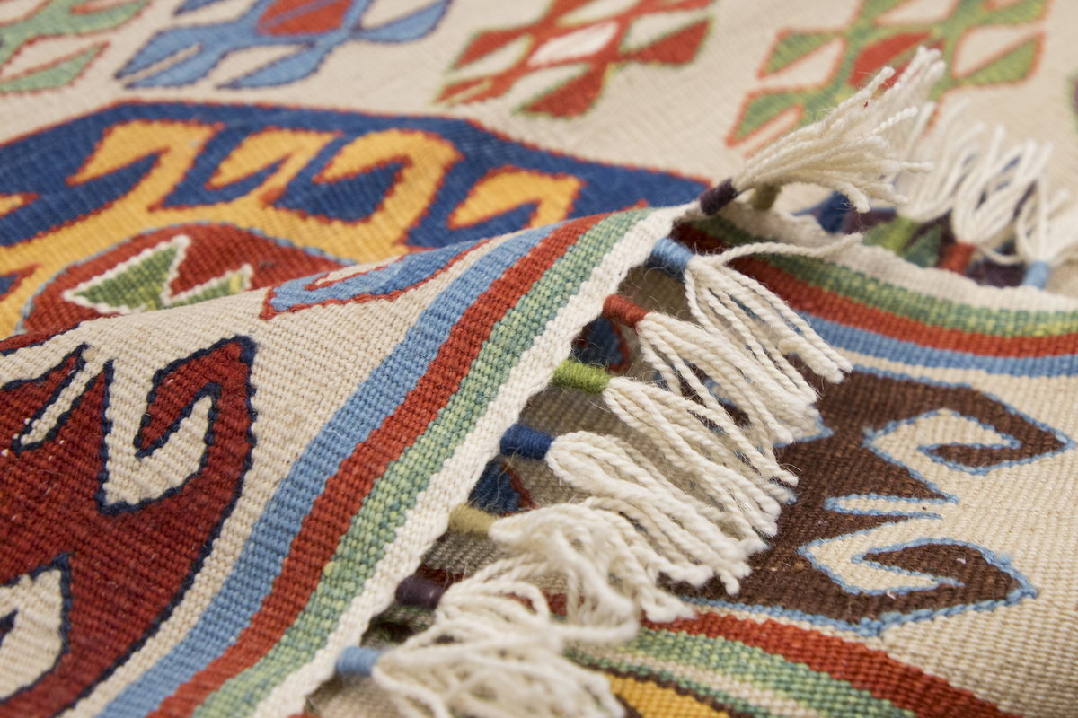 Handspun Wool Kilim Rug, New Kilim Rug,Natural Color Kilim, 2.4x6.7 feet Kilim,2x7 Kilim Rug,Turkish Kilim Rug,Oushak Kilim,Handwoven Kilim