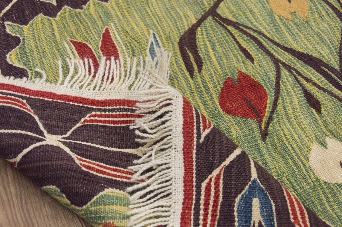Handwoven Kilim,Turkish Kilim Rug,Oushak Kilim,Handspun Wool Kilim Rug,New Kilim Rug, Natural Color Kilim, 2.8x7.3 feet Kilim,3x7 Kilim Rug