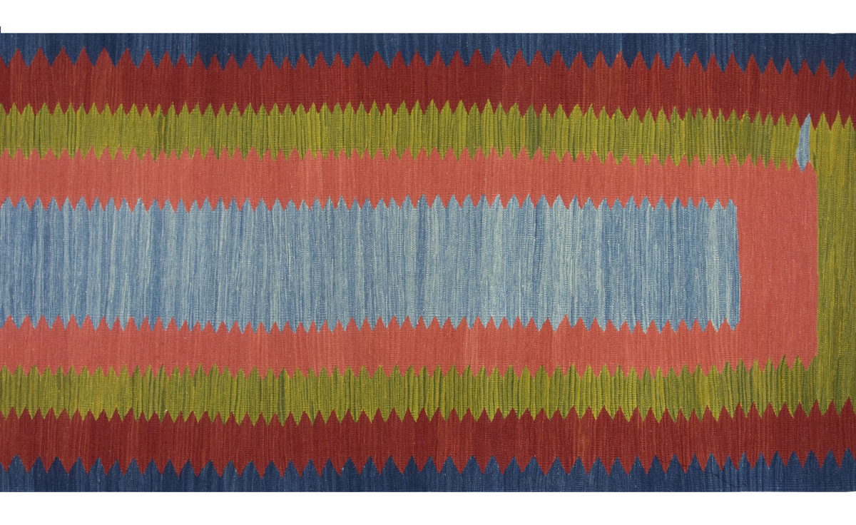 Natural Color Kilim, Oushak Kilim,Handspun Wool Kilim Rug,Handwoven Kilim,New Kilim Rug, 2.9 X 10.3 feet Kilim,3X10 Kilim Rug,Turkish Kilim Rug