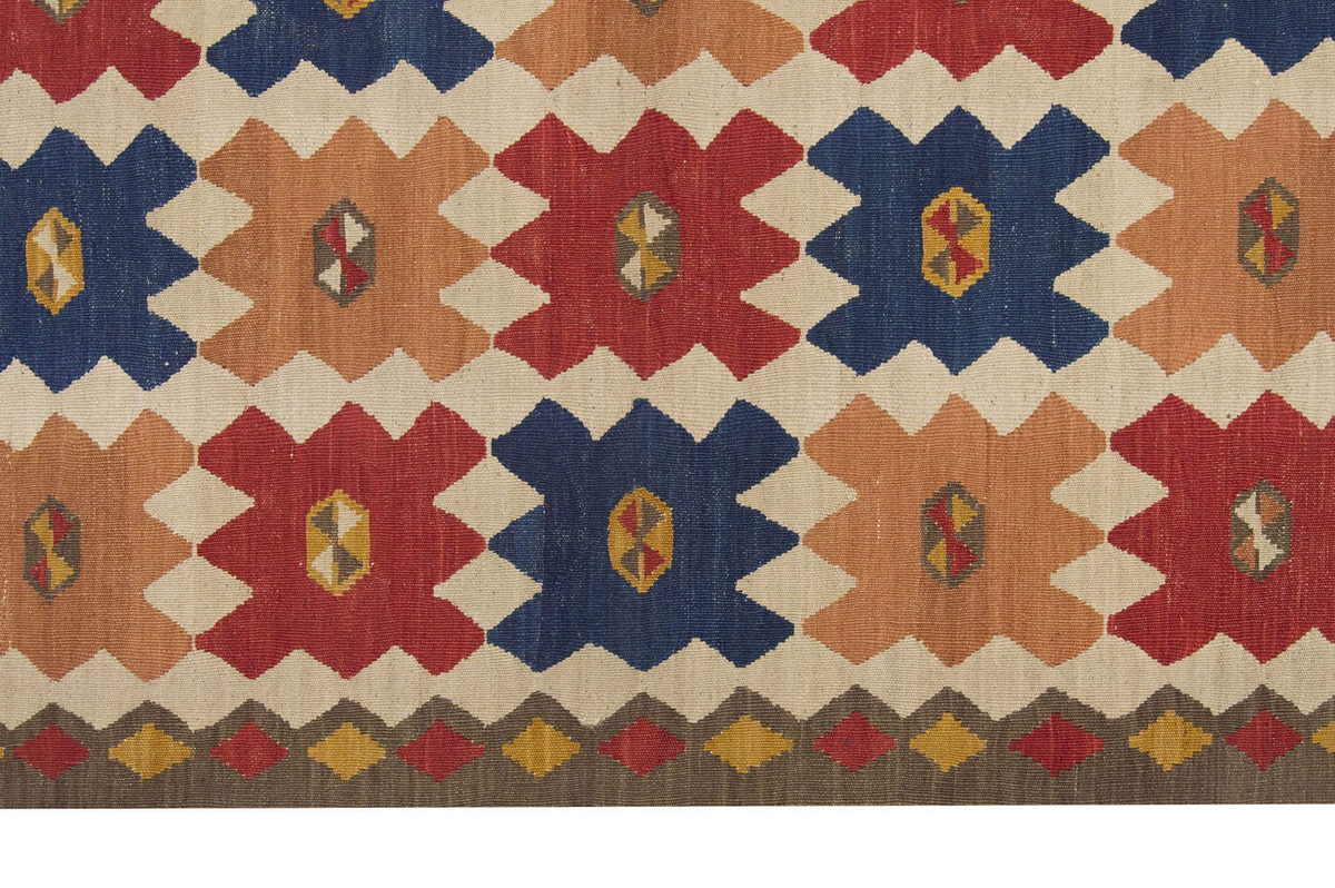 Natural Color Kilim, Oushak Kilim,Handspun Wool Kilim Rug,Handwoven Kilim,New Kilim Rug, 4.10x6.7 feet Kilim,5x7 Kilim Rug,Turkish Kilim Rug