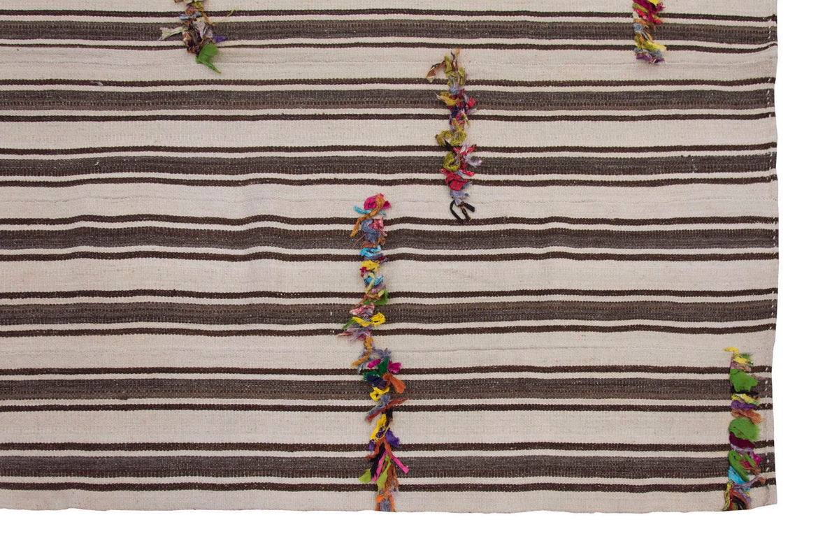Neutral Kilim 5'6" x 13'7" feet 167 x 415 cm