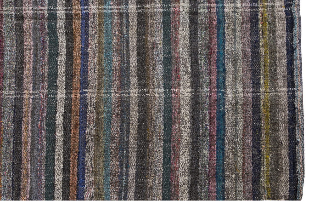Neutral Kilim Runner 4'6" x 11'11" feet 138 x 362 cm