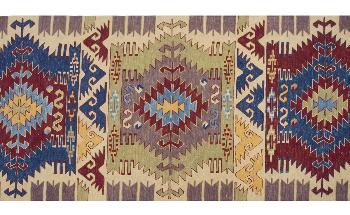 New Kilim Rug, Natural Color Kilim, 2'8 x 7'3 feet Kilim, 3x7 Kilim Rug,Turkish Kilim Rug,Oushak Kilim,Handwoven Kilim,Handspun Wool Kilim Rug