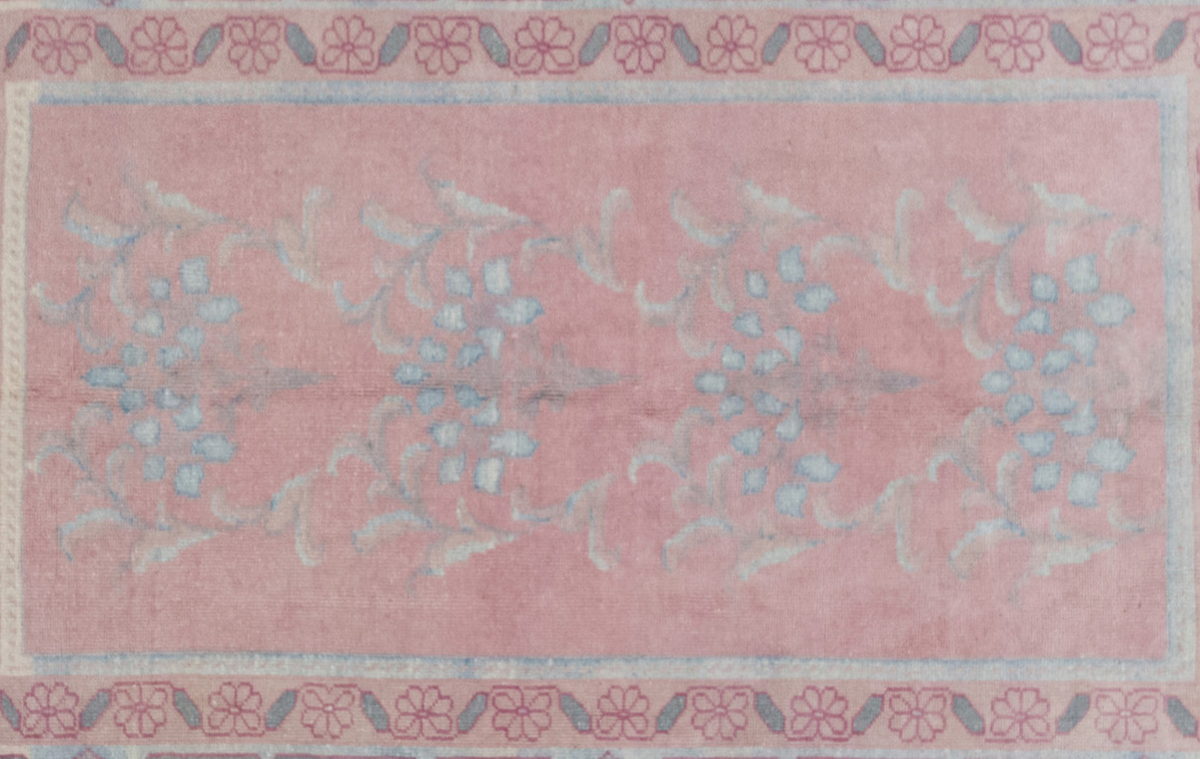 Pink Vintage Large Rug, Oushak Area Rug, 6 x 8'4" feet 184 x 255 cm