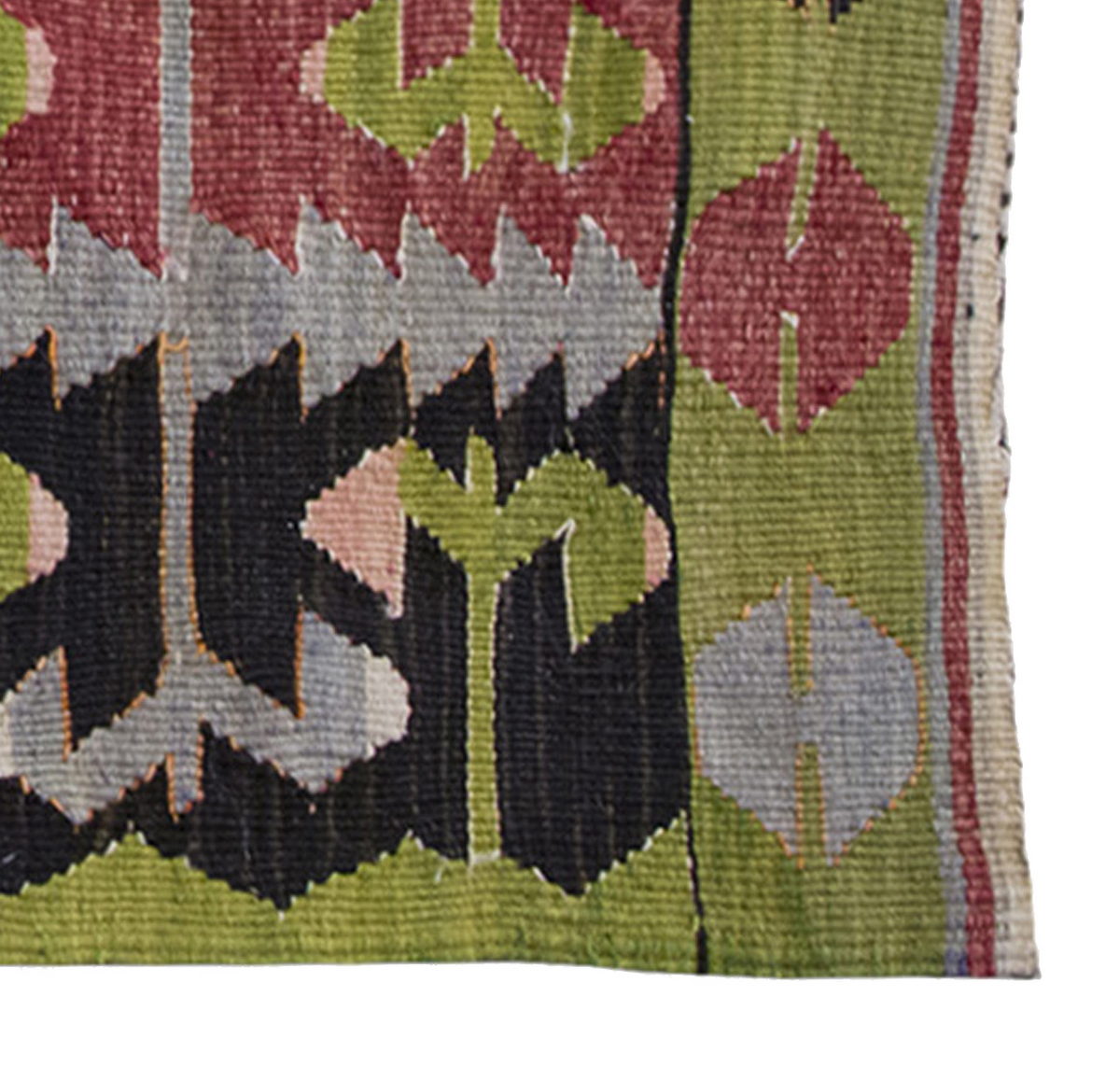 Vintage Kilim Rug,Denizli Kilim 2'6" x 3'3" feet 76 x 100 cm