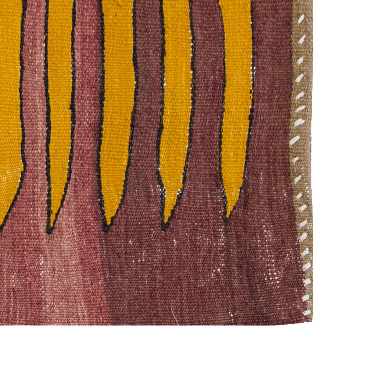 Vintage Milas Bodrum Kilim Rug, South West Part of Turkey Area Kilim 3" x 3" feet 88 x 88 cm