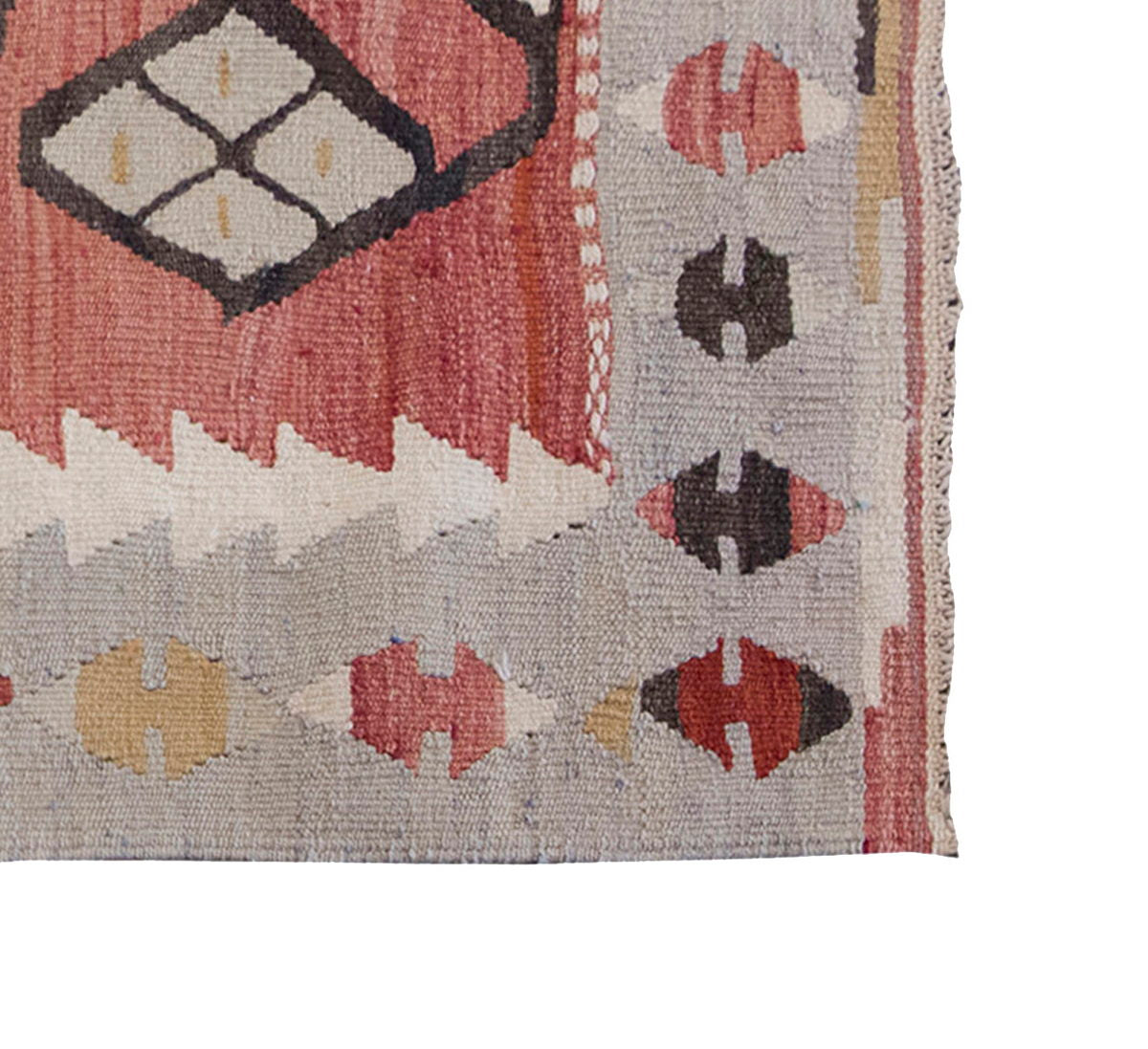 Vintage Kilim Rug,Denizli Kilim 3" x 3'7" feet 90 x 109 cm