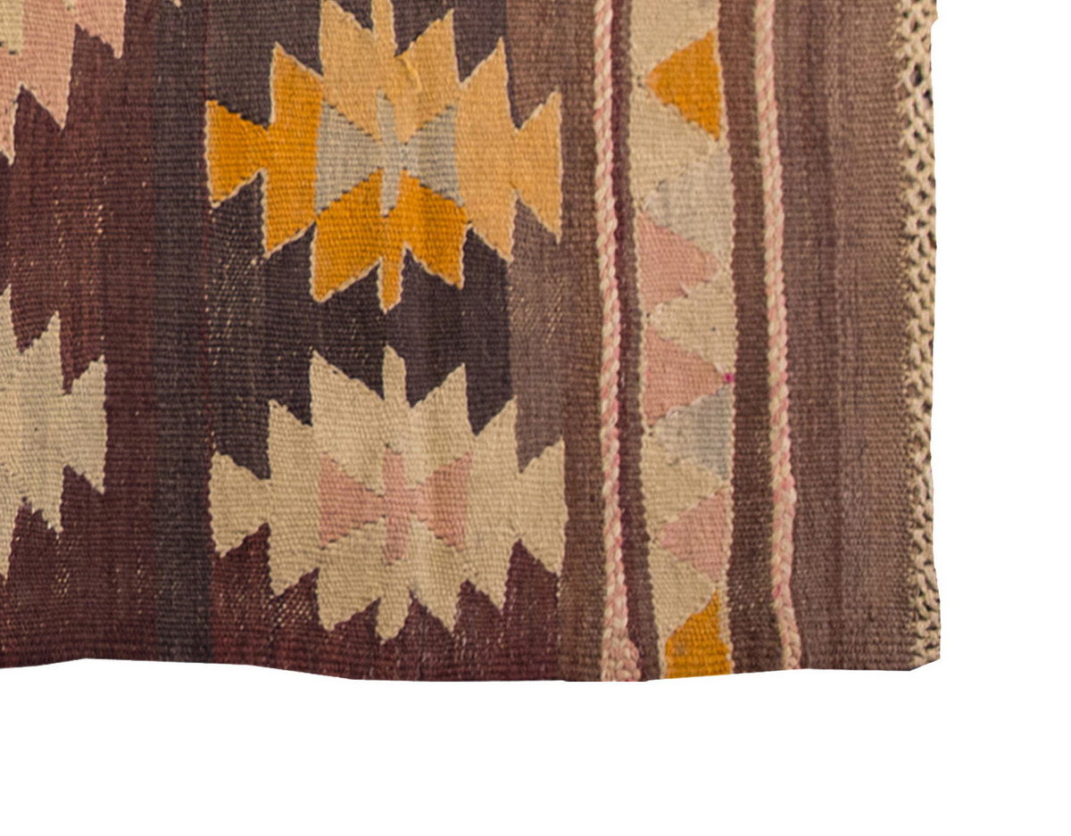 Vintage Kilim Rug,Denizli Kilim 3" x 5" feet 88 x 152 cm