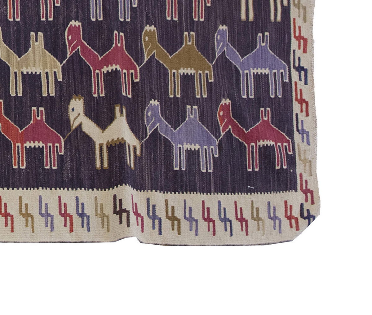 Vintage Kilim Rug, Konya Kilim 3'2" x 6" feet 96 x 184 cm
