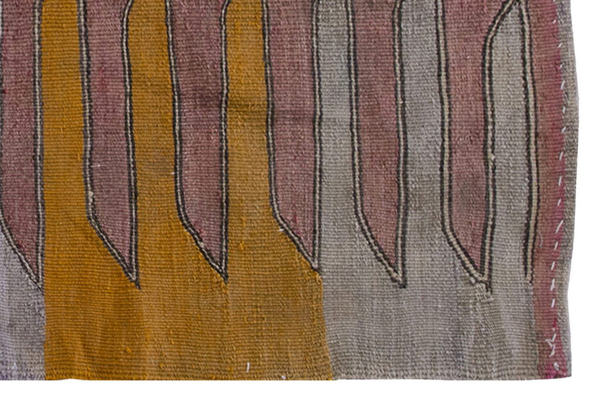 Vintage Kilim Rug,Bodrum Milas Kilim 3'3" x 3'7" feet 98 x 109 cm
