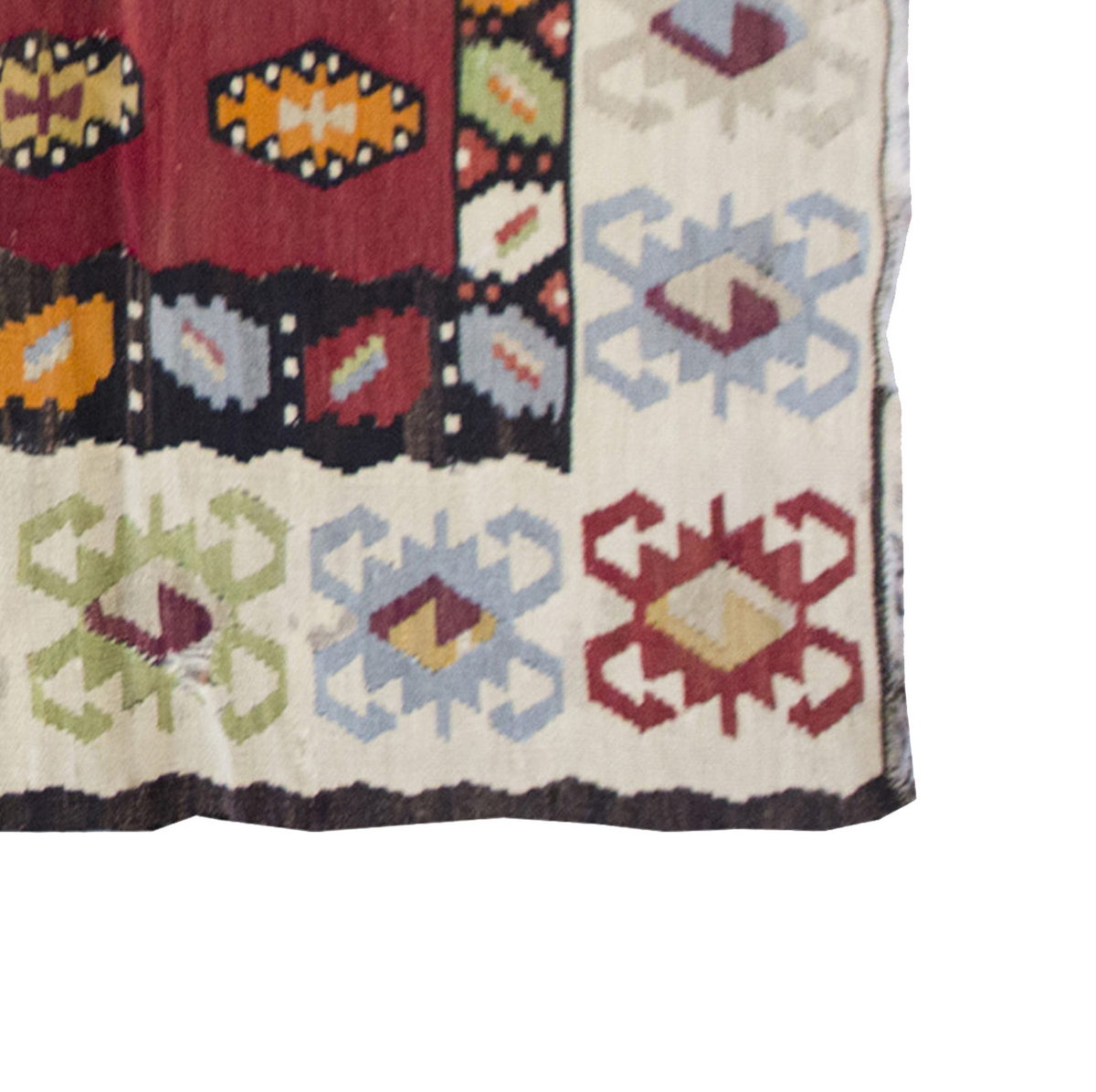 Vintage Kilim Rug,Besarabian Kilim 3'3" x 7" feet 98 x 210 cm