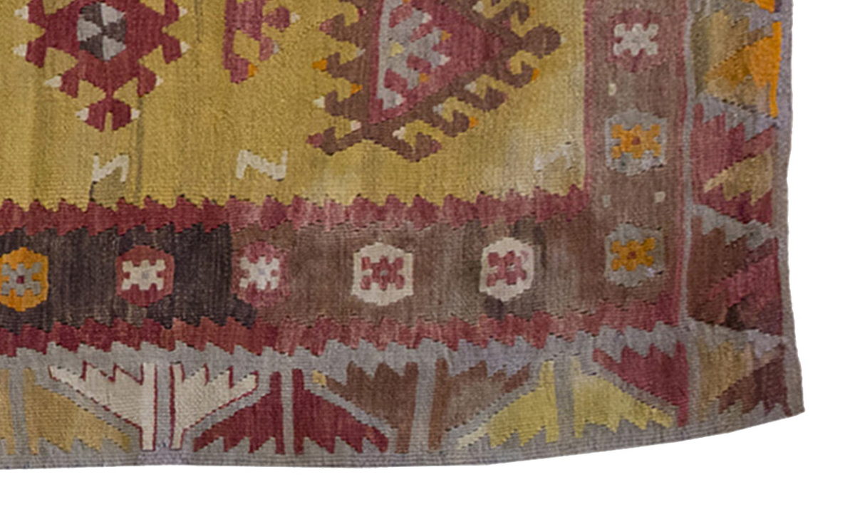 Vintage Kilim Rug,Sivas Şarkışla Kilim 3'4" x 5'5" feet 101 x 164 cm