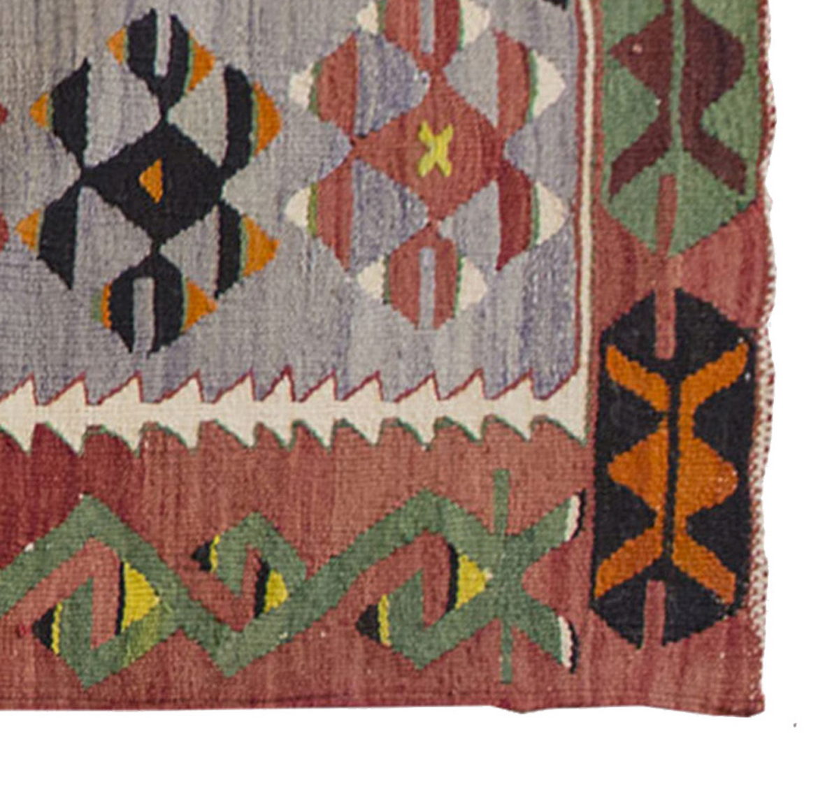 Vintage Kilim Rug,Denizli Kilim 3'7" x 6" feet 108 x 182 cm