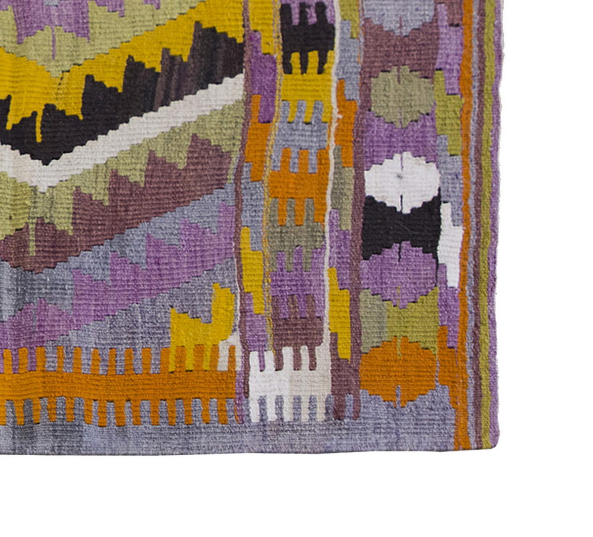 Vintage Denizli Kilim Rug,Nomadic Barak Kilim 4" x 5" feet 116 x 153 cm