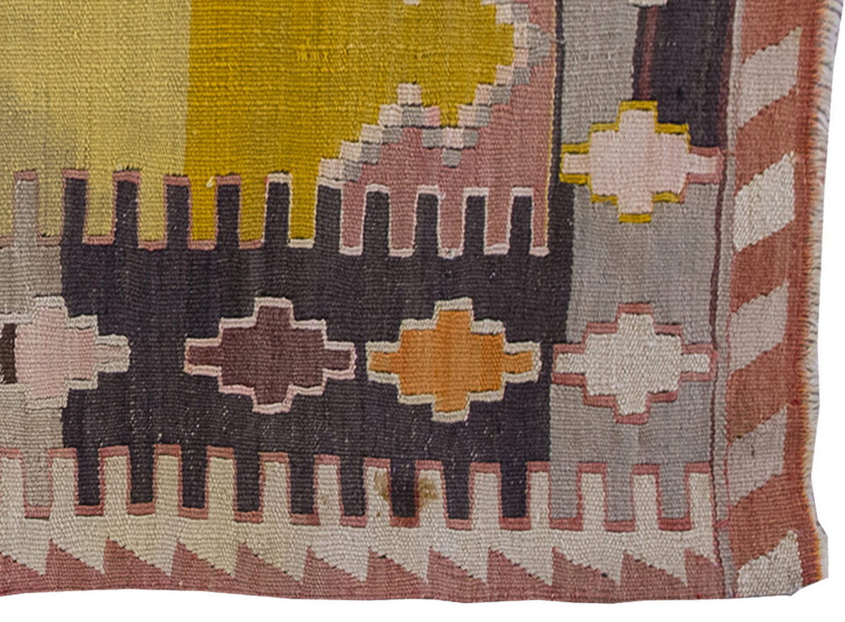 Vintage Kilim Rug,Konya Kilim 2'4" x 3'8" feet 72 x 112 cm