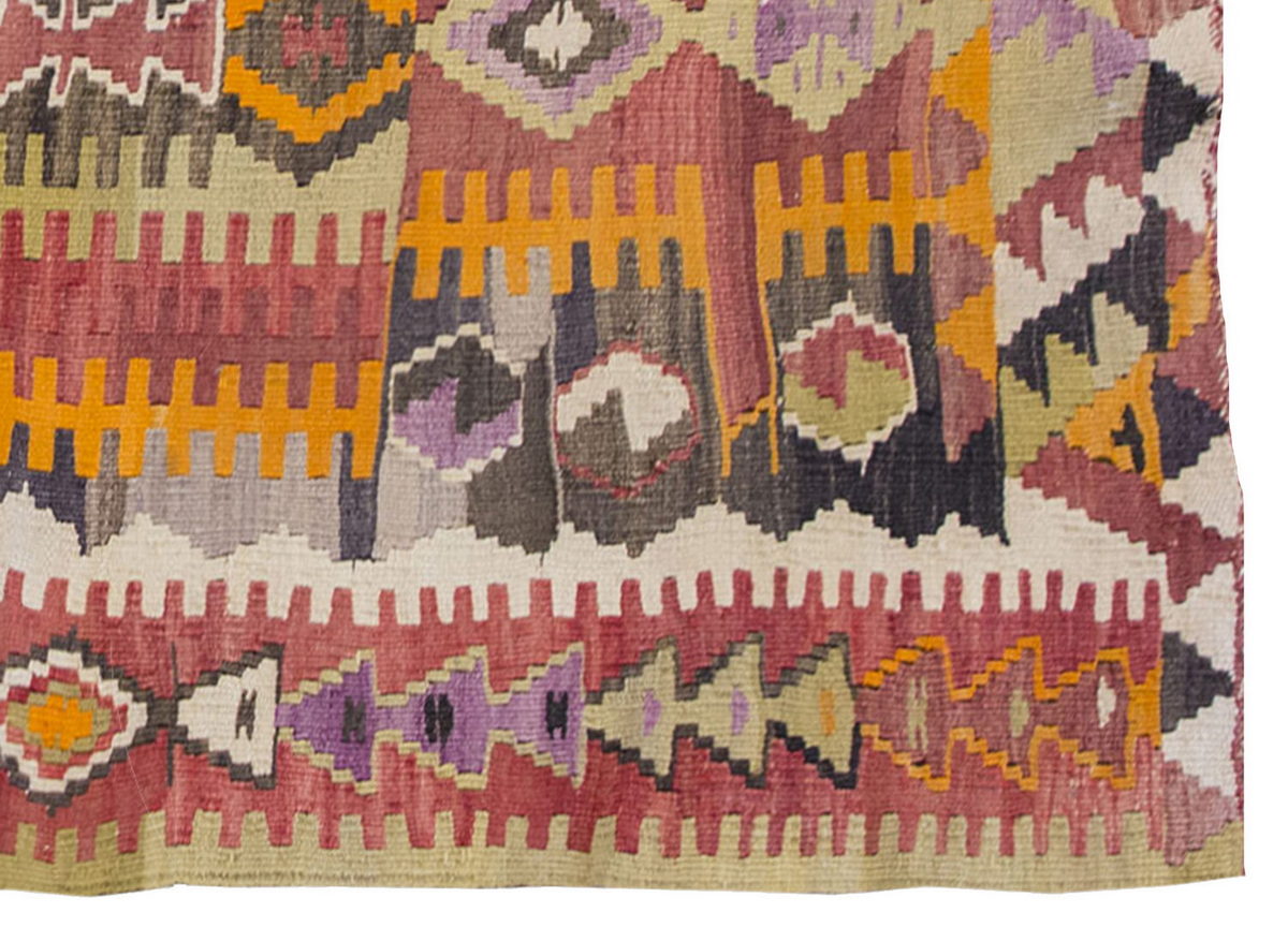 Vintage Kilim Rug,Konya Kilim 2'6" x 4" feet 76 x 120 cm