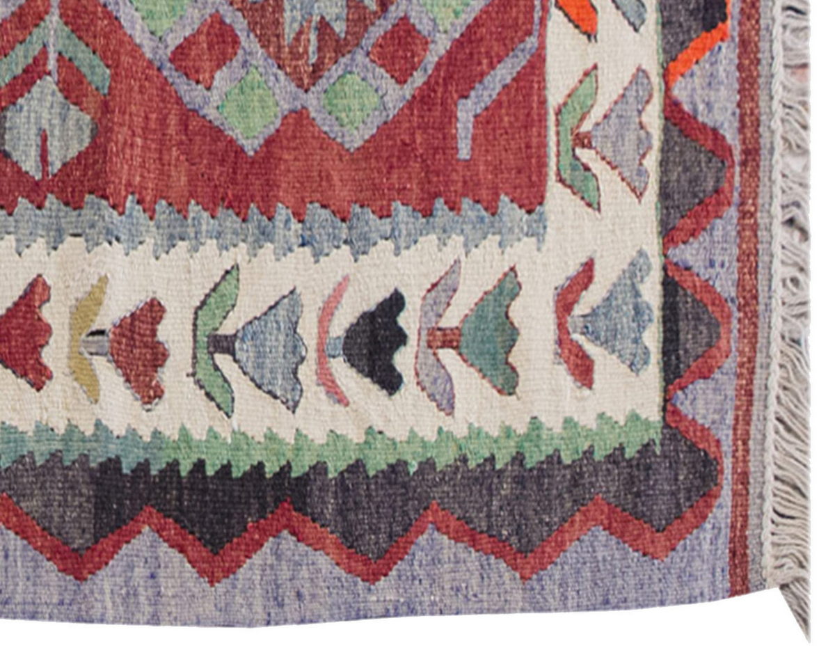 Vintage Kilim Rug,Denizli Kilim 2'7" x 4'7" feet 78 x 140 cm