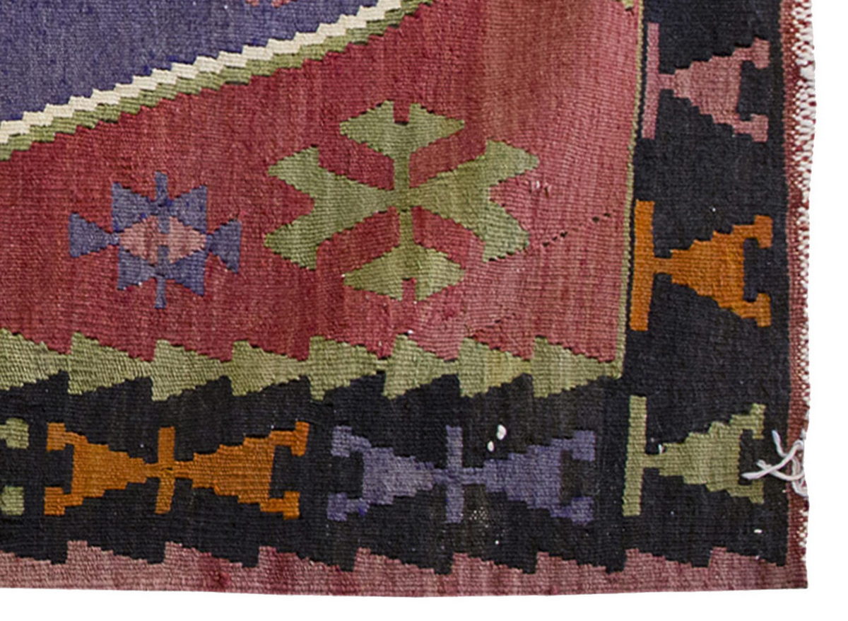 Vintage Kilim Rug,Afyon Emirdağ Kilim 2'7" x 5'3" feet 80 x 160 cm