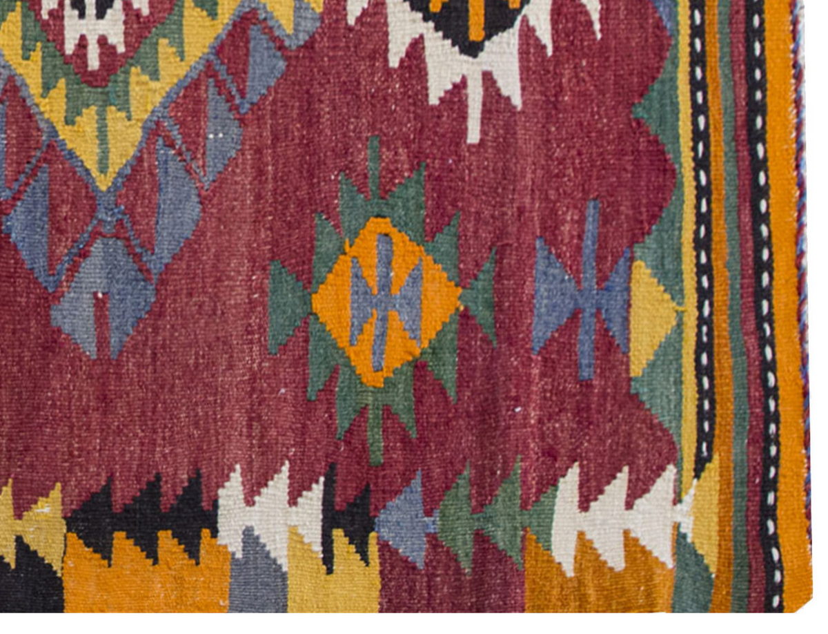 Vintage Kilim Rug,West Part of Turkey Kilim 2'9" x 4'3" feet 84 x 129 cm