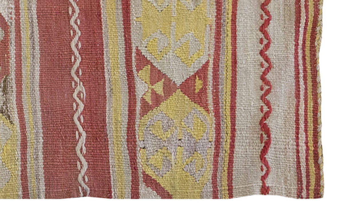 Vintage Kilim Rug,Kayseri Kilim 3'9" x 5'5" feet 114 x 164 cm