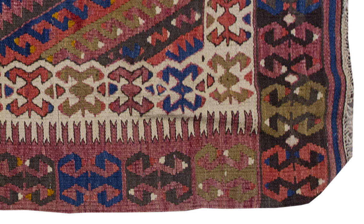 Vintage Kilim Rug,Fethiye Kilim 3" x 4'1" feet 92 x 125 cm