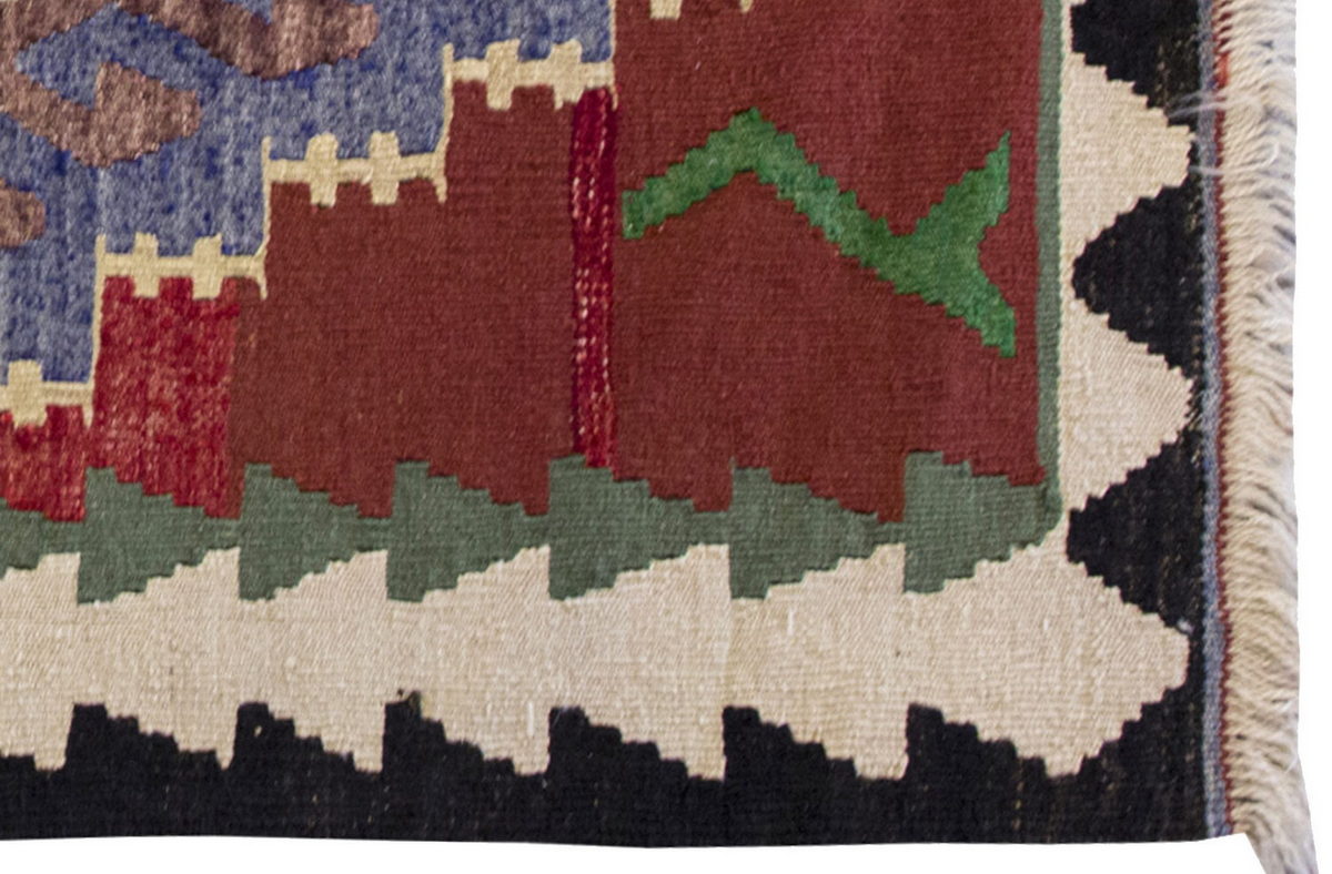 Vintage Kilim Rug,Denizli Kilim 3" x 4'3" feet 86 x 130 cm