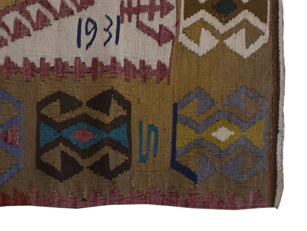 Vintage Kilim Rug,Konya Kilim 3" x 5'2" feet 91 x 158 cm