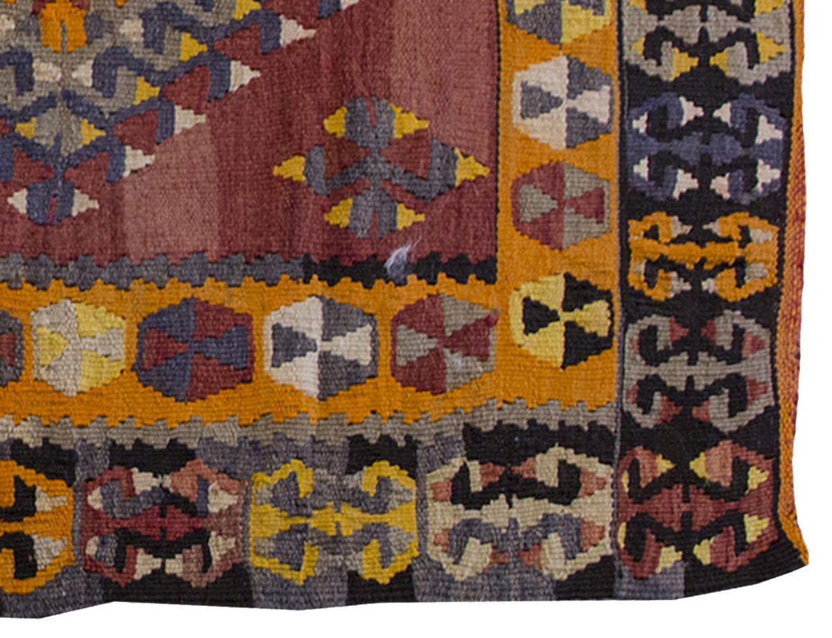 Vintage Kilim Rug,Kayseri Kilim 3'3" x 4'7" feet 100 x 140 cm