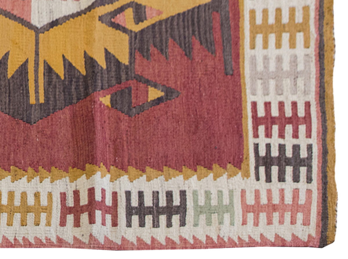 Vintage Kilim Rug,Maraş Kilim 3'5" x 5'9" feet 103 x 176 cm