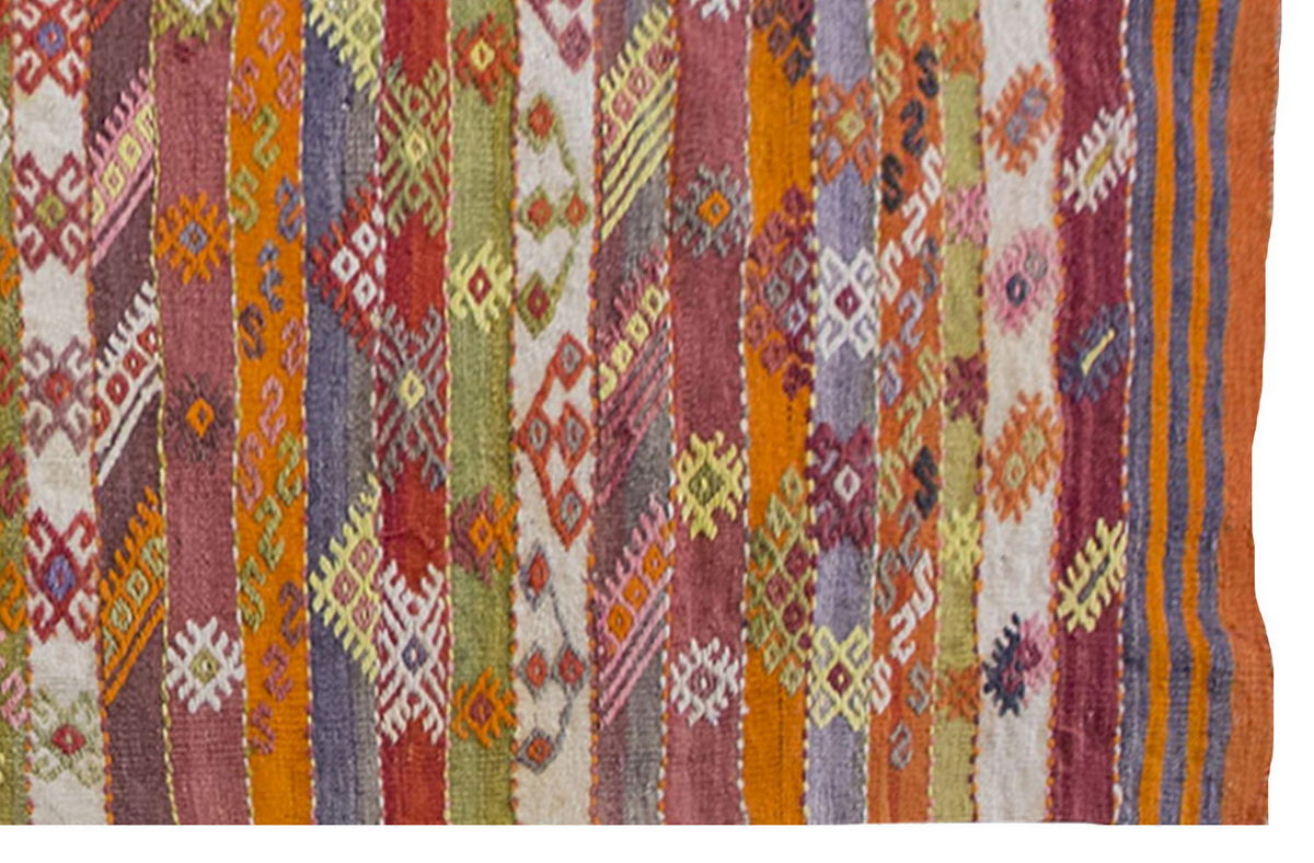 Vintage Kilim Rug,Konya Kilim 4" x 5'9" feet 116 x 175 cm