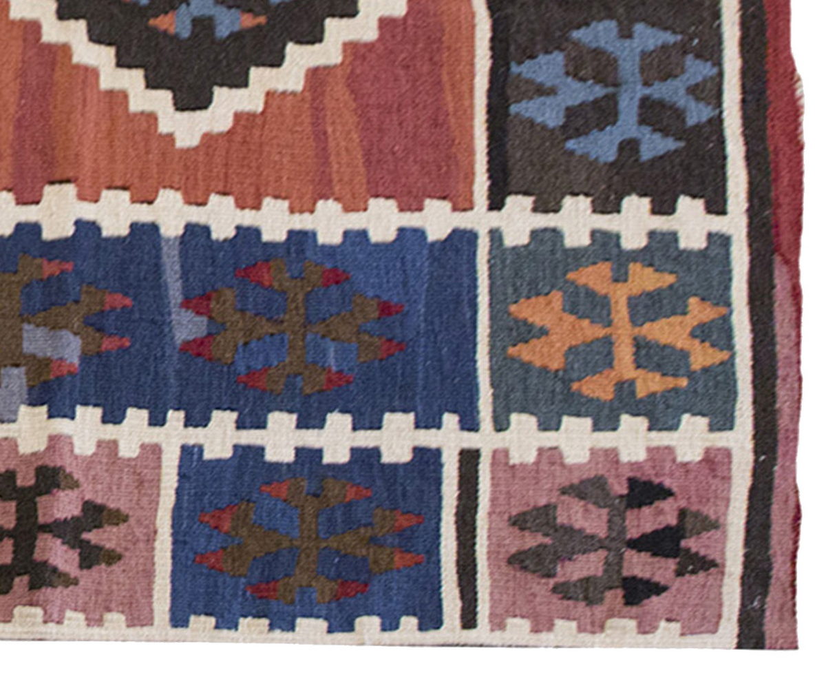 Vintage Kilim Rug,Konya Kilim 4" x 6" feet 121 x 181 cm