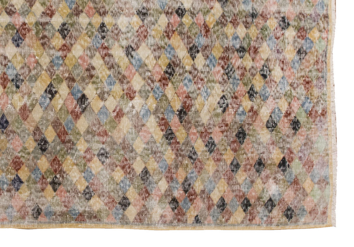Vintage Large Rug, Oushak Area Rug, 5'2" x 7'3" feet 157 x 222 cm