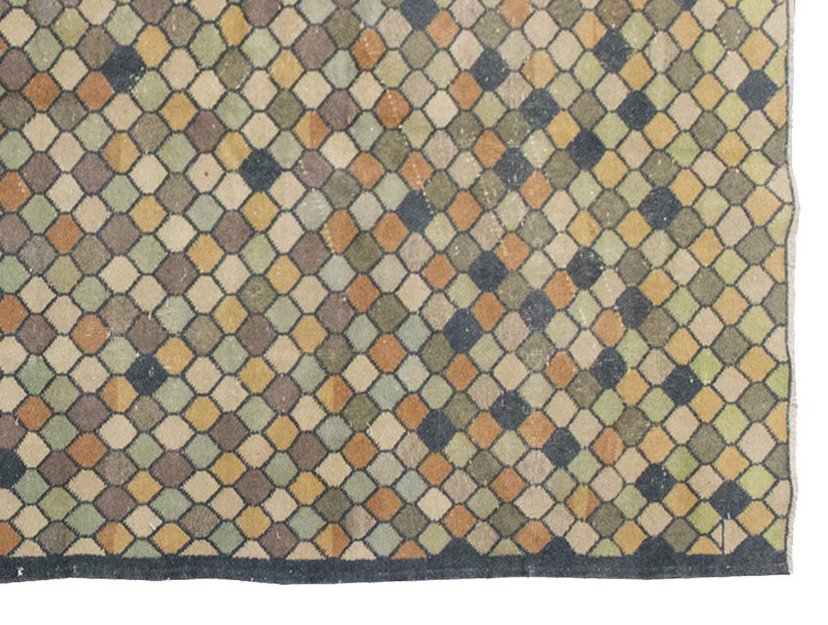 Vintage Large Rug, Oushak Area Rug 4'9" x 11'6" feet 145 x 350 cm