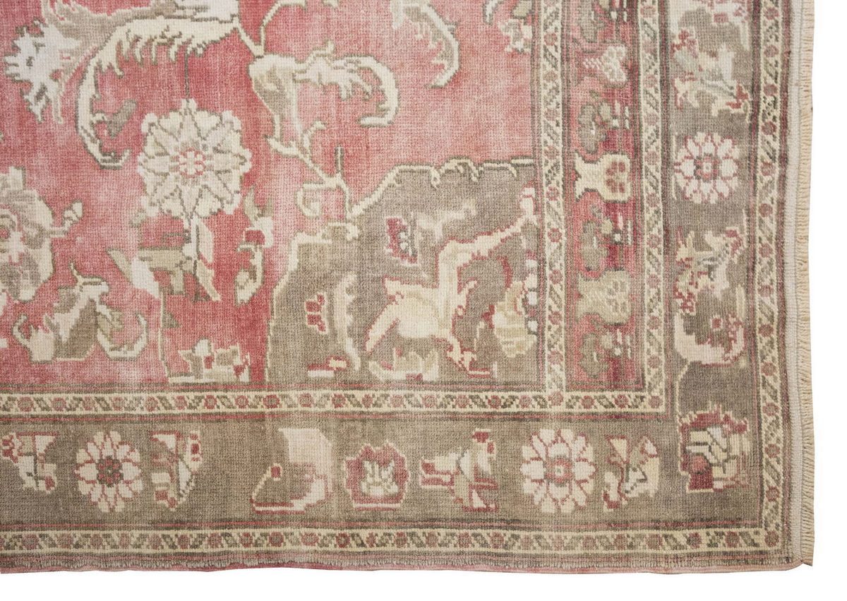 Vintage Large Rug, Oushak Area Rug 5'1 x 8'9 feet 155 x 267 cm